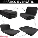 Ver imagem 6 de Puff Multiuso 3 Em 1 Casal Espuma Preto - Bf Colchões