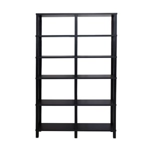 Estante 100x26x160 Preta Montantes Pretos