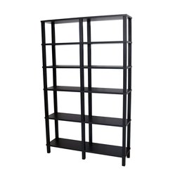Estante 100x26x160 Preta Montantes Pretos - 2