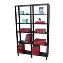 Ver imagem 3 de Estante 100x26x160 Preta Montantes Pretos