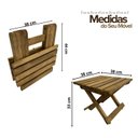 Ver imagem 3 de Banco de Madeira Dobrável Compacto para Viagem Ibira Marrom/Madeiral