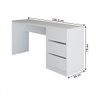 Mesa para Computador Home Office 3 Gavetas Branco - Panorama Móveis - 4