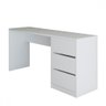 Mesa para Computador Home Office 3 Gavetas Branco - Panorama Móveis - 5