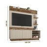 Estante para Sala TV 65 Polegadas Clap Jatoba Off White Caemmun - 4
