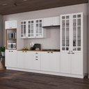 Ver imagem 1 de Cozinha Modulada Completa Americana 100% MDF 350cm com Rodapé Provence Multimóveis Crink-CPL001