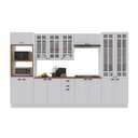 Ver imagem 2 de Cozinha Modulada Completa Americana 100% MDF 350cm com Rodapé Provence Multimóveis Crink-CPL001