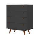 Ver imagem 3 de Cômoda Retrô 35 Preto Ac / Preto Ac