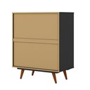 Ver imagem 4 de Cômoda Retrô 35 Preto Ac / Preto Ac