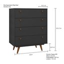 Ver imagem 5 de Cômoda Retrô 35 Preto Ac / Preto Ac