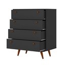 Ver imagem 2 de Cômoda Retrô 35 Preto Ac / Preto Ac