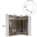 Ver imagem 3 de Guarda Roupa Modulado 7 Portas Reflecta com Led 100% Mdf Cor:branco