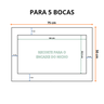 Kit Balcão para Pia 150 Cm Diana + Balcão para Cooktop 5 Bocas Jade - Branco - 4