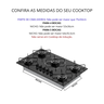 Kit Balcão para Pia 150 Cm Diana + Balcão para Cooktop 5 Bocas Jade - Branco - 5
