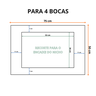 Kit Balcão para Pia 150 Cm Diana + Balcão para Cooktop 5 Bocas Jade - Branco - 6