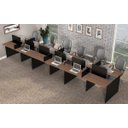 Ver imagem 4 de Mesa Escritório Plataforma 12 Lugares 5,40x1,20 com Caixa de Tomada Atacadão Dos Moveis