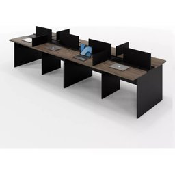 Mesa Escritório Plataforma 8 Lugares 3,60x1,20 com Caixa de Tomadas Atacadão Dos Moveis - 2