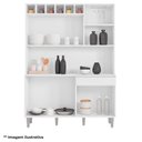 Ver imagem 5 de Balcão de Pia Tatiane 120cm e Armário Cozinha Kit Alice Amêndoa Branco - Ajl