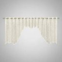 Ver imagem 6 de Cortina Bando Renda Cascata Cozinha Floral Bege 2,95x1,00