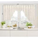 Ver mais imagens de Cortina Bando Renda Cascata Cozinha Floral Bege 2,95x1,00