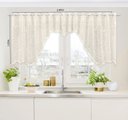 Ver mais imagens de Cortina Bando Renda Cascata Cozinha Floral Bege 2,95x1,00