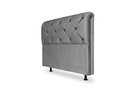 Ver imagem 1 de Cabeceira De Cama Box Daiana King 195cm X 118cm Suede Cinza Ms Decor