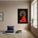 Ver imagem 2 de Quadro Decorativo Don't Hate! Meditate - Buda - 70x50cm:moldura Preta