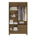 Ver imagem 2 de Guarda Roupa Solteiro Chile Castanho Moval