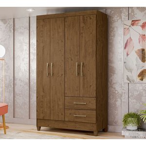 Guarda Roupa Solteiro Chile Castanho Moval