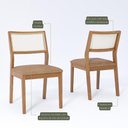 Ver imagem 7 de Conjunto de Jantar Ficus Mesa 1,30 m com 4 Cadeiras Bella Madeira Tauari - Madeira/Cinamomo/Kaki