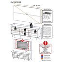 Ver imagem 6 de Rack com Painel Tv até 65" Espelho e Pés Retrô Multimóveis