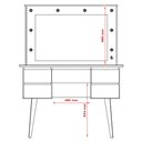 Ver imagem 4 de Penteadeira com Espelho 5 Gavetas Pés Palito Camarim Strass Rosa - Patrimar