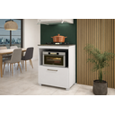 Ver imagem 1 de Balcão Cooktop 4 Bocas Turim 1 Porta Nicho Funcional Compacto:branco