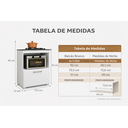 Ver imagem 3 de Balcão Cooktop 4 Bocas Turim 1 Porta Nicho Funcional Compacto:branco