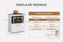 Ver imagem 3 de Balcão Cooktop 4 Bocas Turim 1 Porta Nicho Funcional Compacto:branco