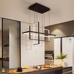 Luminária Pendente 80cm 112w 3000k Modermo 8960lm Ip20 Bivolt Preto Lumier - 2
