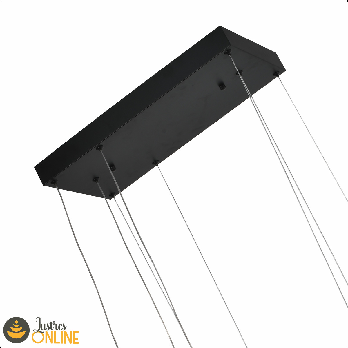 Luminária Pendente 80cm 112w 3000k Modermo 8960lm Ip20 Bivolt Preto Lumier - 3