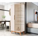 Ver imagem 1 de Cristaleira Louceira Sala de Jantar com Vidro Tucumã MDF Design Moderno