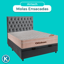 Ver imagem 4 de Kit Cabeceira + Cama Box Bau + Colchão Casal Molas Ensacadas Airtech Ortobom