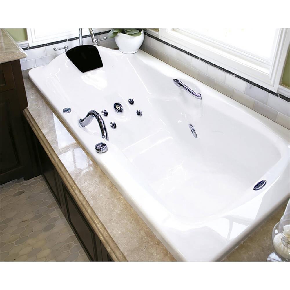 Banheira Retangular 9 Jatos Acrillic Premium 160X90Cm Branca - 1