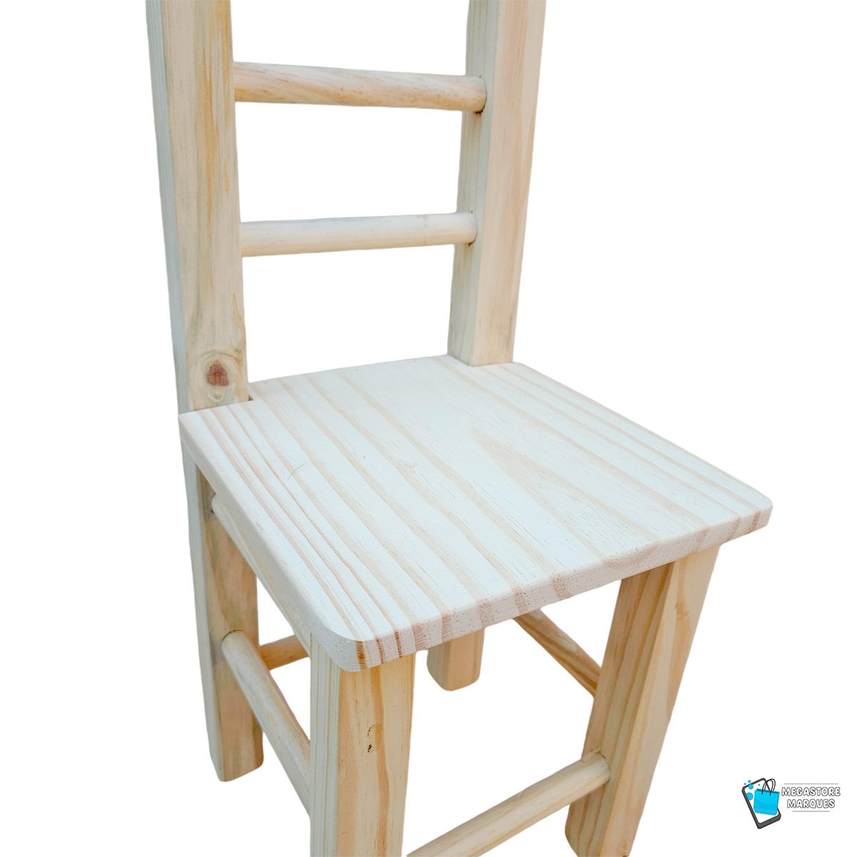 Conjunto Mesa Baú e Cadeira Infantil de Madeira Maciça Resistente - 9