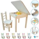 Ver imagem 1 de Conjunto Mesa Baú e Cadeira Infantil de Madeira Maciça Resistente
