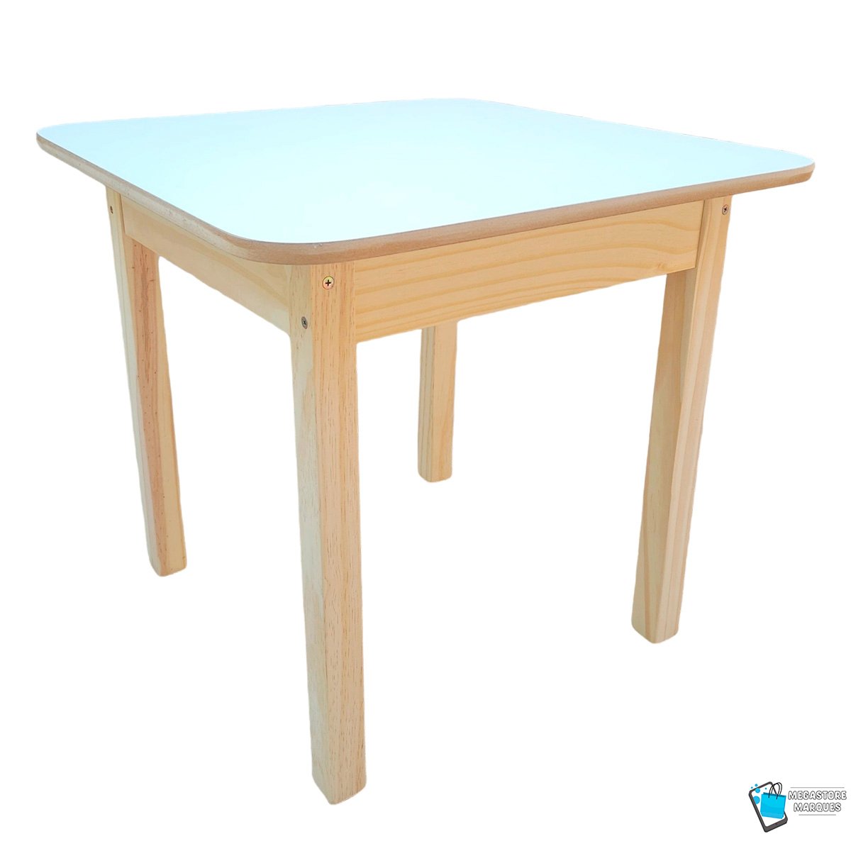 Conjunto Mesa Baú e Cadeira Infantil de Madeira Maciça Resistente - 11