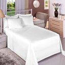 Ver imagem 1 de Jogo Cama Queen Size Algodão 130 Fios Liso Conforto Macio