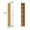 Ver imagem 3 de Guarda Roupa Modulado 40 Cm C/ 2 Portas Prateleiras 100%mdf Cor:savana com Branco
