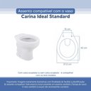 Ver imagem 3 de Assento Sanitário Tampa de Vaso Branco Resina Poliester Carina para Bacia Ideal Standard