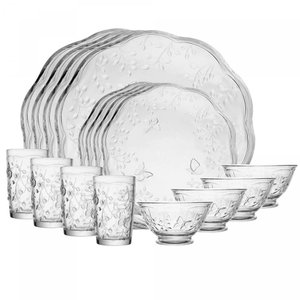 Jogo de Jantar 16 Peças New Butterfly Cristal Ecológico