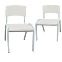Ver imagem 2 de Kit 2 Cadeiras Infantil Iso Branca Brinquedoteca Escolas Ecomhome