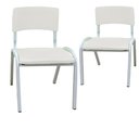 Ver imagem 2 de Kit 2 Cadeiras Infantil Iso Branca Brinquedoteca Escolas Ecomhome