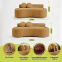 Ver imagem 3 de Conjunto de Sofá 3 e 2 Lugares Veda Xpand Tech Tecido Bouclê Caramelo Cama Inbox