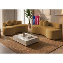 Ver imagem 1 de Conjunto de Sofá 3 e 2 Lugares Veda Xpand Tech Tecido Bouclê Caramelo Cama Inbox